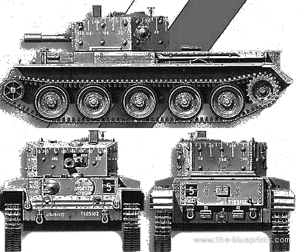 Centaur CS Mk.IV tank - drawings, dimensions, figures