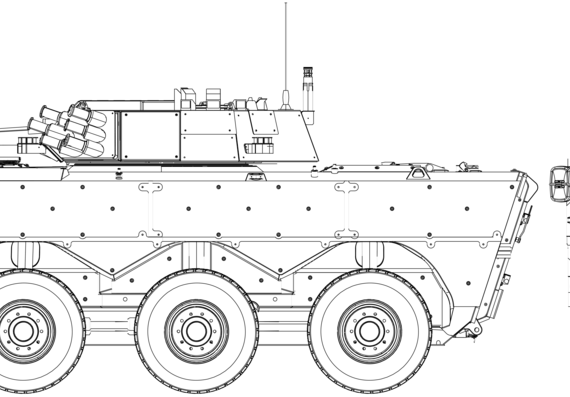Centauro AIFV tank - drawings, dimensions, figures