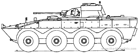 Centauro VBC tank - drawings, dimensions, figures