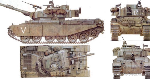 Танк Centurion - чертежи, габариты, рисунки