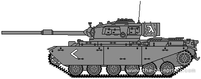 Centurion IDF tank - drawings, dimensions, figures