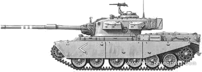 Centurion Tank (IDF) - drawings, dimensions, figures