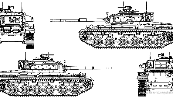 Centurion IDF SHOT Kal tank (1973) - drawings, dimensions, pictures