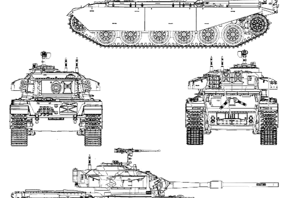 Танк Centurion IDF (Shot) - чертежи, габариты, рисунки