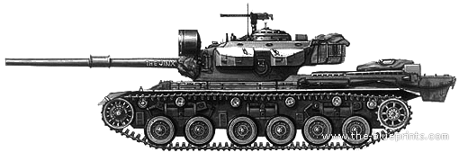Centurion Mk.52 tank - drawings, dimensions, figures