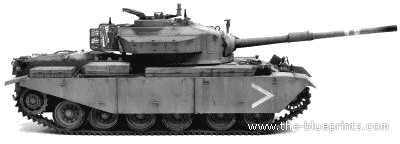 Танк Centurion Mk.5 Shot IDF - чертежи, габариты, рисунки