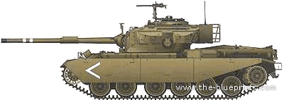 Танк Centurion Mk.5 Sho't Kal - чертежи, габариты, рисунки