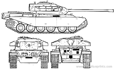Centurion Mk.III tank - drawings, dimensions, figures