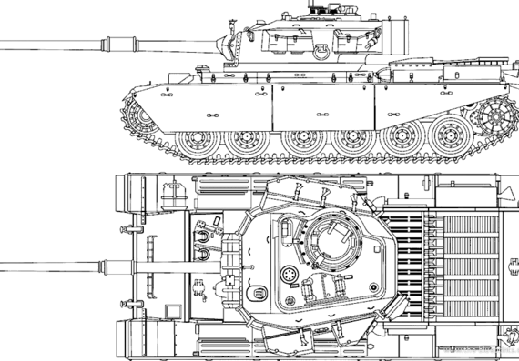 Танк Centurion Mk.V Shot - чертежи, габариты, рисунки