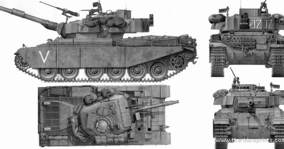 Танк Centurion Sho'T IDF - чертежи, габариты, рисунки