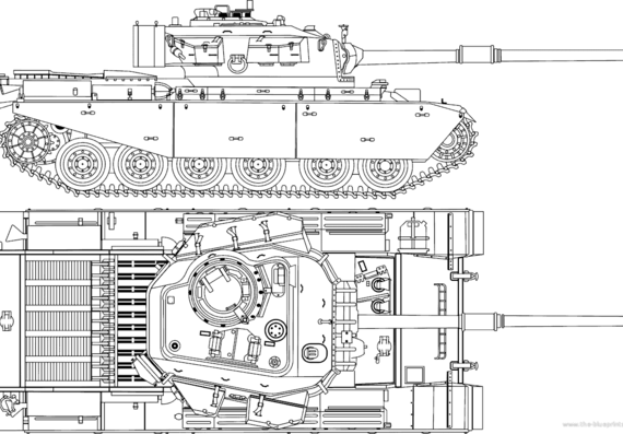 Centurion Shot-6 tank (IDF) - drawings, dimensions, figures