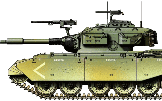 Танк Centurion 'Shot Kal' IDF - чертежи, габариты, рисунки