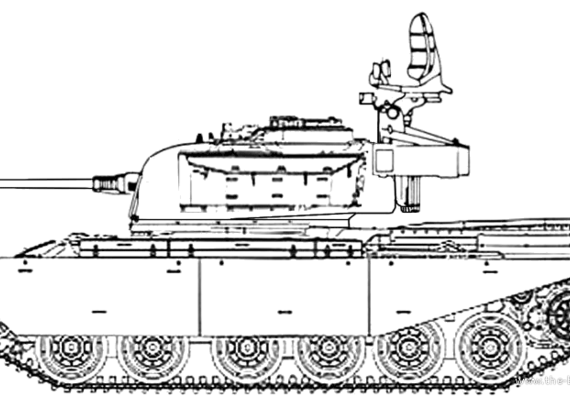 Centurion Twin Forty SPAAG tank - drawings, dimensions, pictures