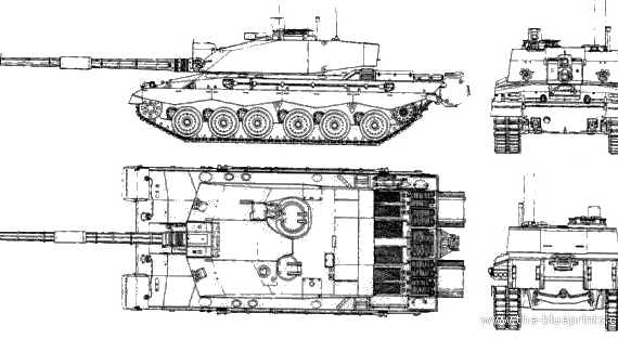 Танк Challenger II - чертежи, габариты, рисунки