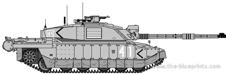 Танк Challenger II MBT - чертежи, габариты, рисунки