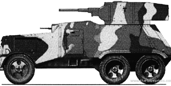 Tank Chevrolet 45mm Canon (1937) - drawings, dimensions, pictures