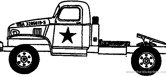 Tank Chevrolet 4X4 Tractor - drawings, dimensions, figures