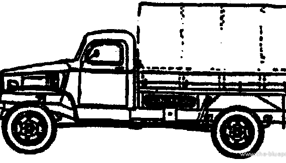 Tank Chevrolet 4X4 Truck - drawings, dimensions, figures