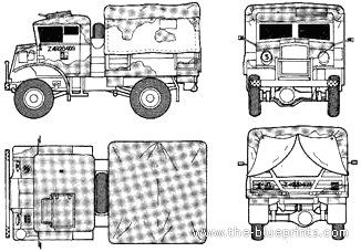 Tank Chevrolet CMP 15cwt - drawings, dimensions, figures