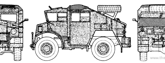 Tank Chevrolet CMP 15cwt Gun Tractor - drawings, dimensions, pictures