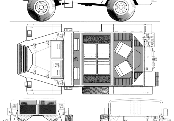 Танк Chevrolet CMP C15-TA - чертежи, габариты, рисунки