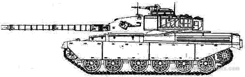 Танк Chieftain Mk. V - чертежи, габариты, рисунки