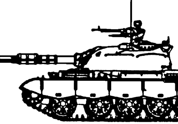 Танк Chinese Type 59-II - чертежи, габариты, рисунки