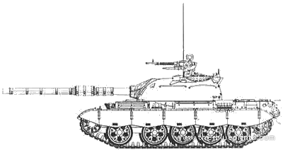 Танк Chinese Type 59 - чертежи, габариты, рисунки