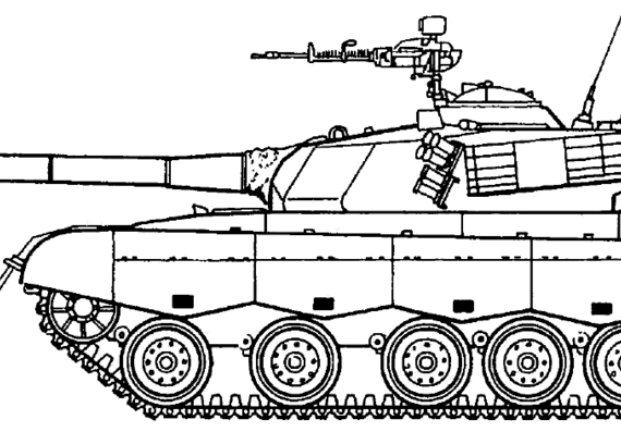 Танк Chinese Type 85-IIM - чертежи, габариты, рисунки