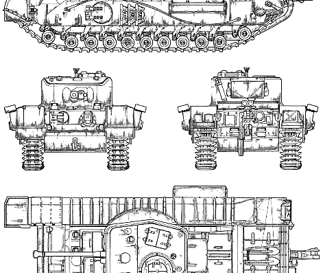 Tank Churchill - drawings, dimensions, pictures