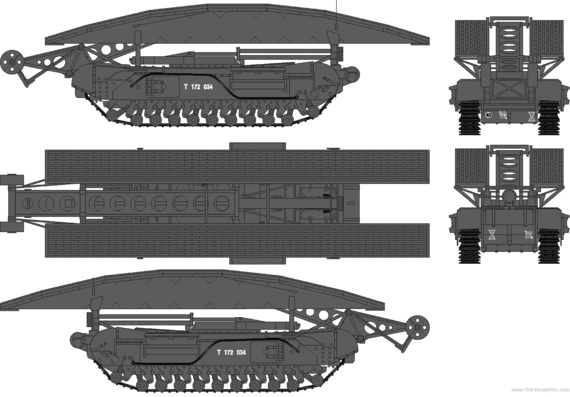 Churchill Bridgelayer tank - drawings, dimensions, pictures