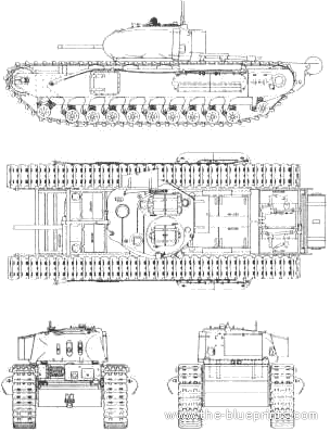 Churchill I tank - drawings, dimensions, pictures