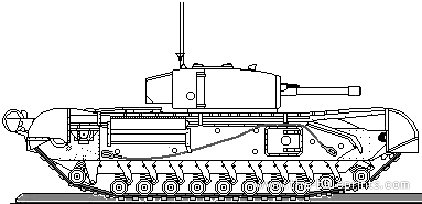 Танк Churchill Mark III - чертежи, габариты, рисунки