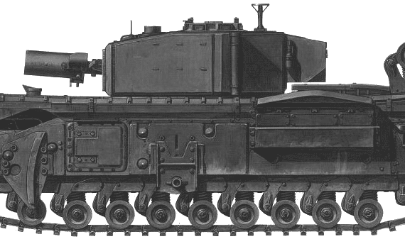Tank Churchill Mk.III AVRE - drawings, dimensions, figures