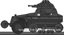 Tank Citroen-Kegresse P-16 AMR - drawings, dimensions, figures