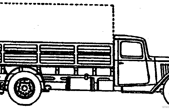 Танк Citroen Type 45 Truck - чертежи, габариты, рисунки