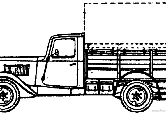 Танк Citroen U23 (1939) - чертежи, габариты, рисунки