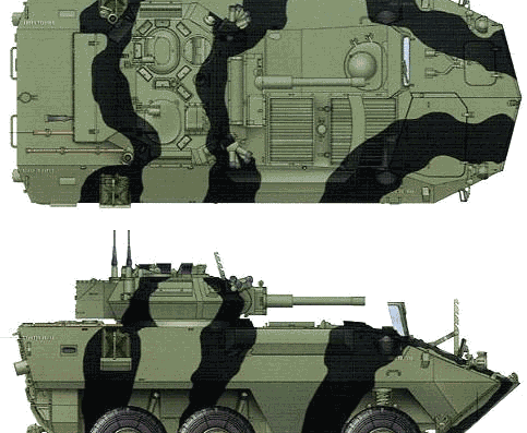 Tank Cougar 6x6 - drawings, dimensions, figures