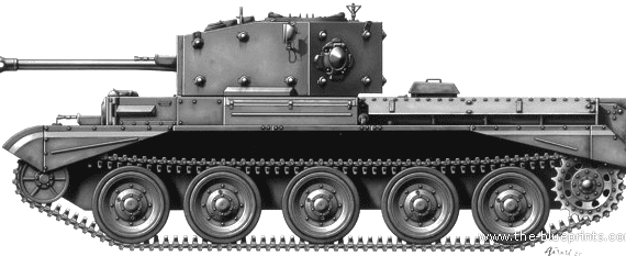 Танк Cromwell-2 - чертежи, габариты, рисунки