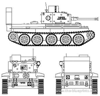 Танк Cromwell Mk - чертежи, габариты, рисунки