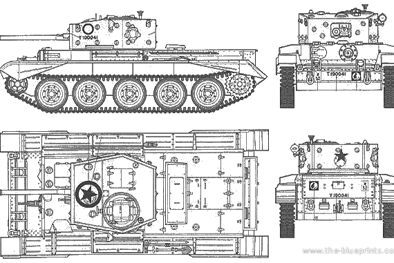 Cromwell Mk tank. IV Cruiser Tank Mk. VII A27M - drawings, dimensions, figures