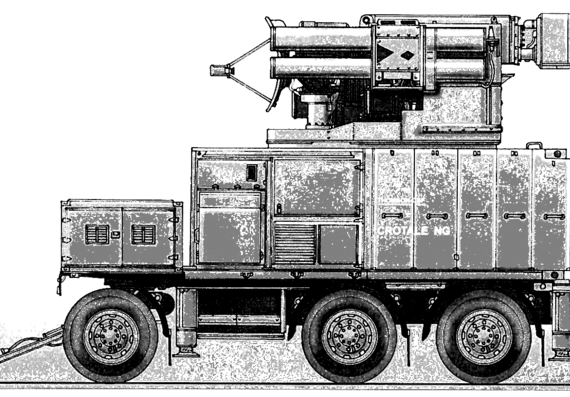 Crotale NG tank - drawings, dimensions, figures