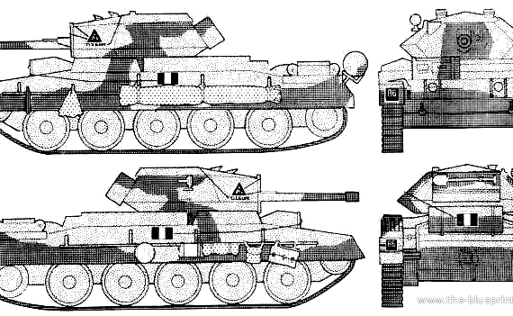 Crusader III tank - drawings, dimensions, pictures