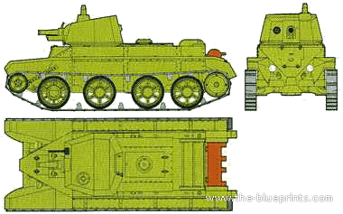 Tank D-38 SPG - drawings, dimensions, figures