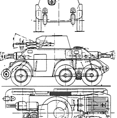 Танк DAF M38 - чертежи, габариты, рисунки