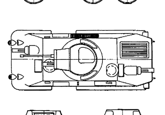 Танк DAF M39 - чертежи, габариты, рисунки