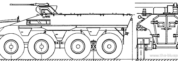 Tank DAF YP-408 - drawings, dimensions, figures