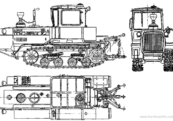 Tank DT-75S (USSR) - drawings, dimensions, figures