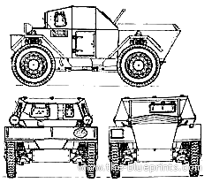 Daimler Dingo tank - drawings, dimensions, pictures