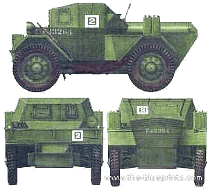 Daimler Dingo Mk.II tank - drawings, dimensions, figures